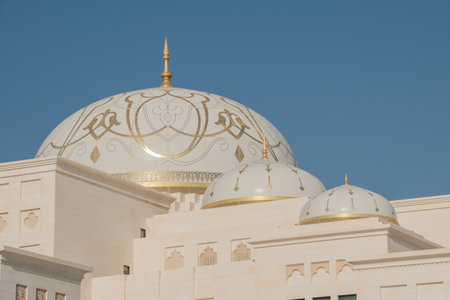 A new, monumental sight in Abu Dhabi, now open to the public, showing the wonders of the arabic exterior architecture. Qasr Al Watan, Presidential. Abu Dhabi/UAE, November 06.2019のeditorial素材