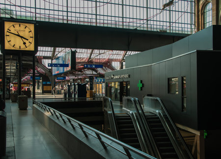 Empty streets. Closed stores. Missing tourists. Taken in Zurich/Switzerland, April 2. 2020のeditorial素材