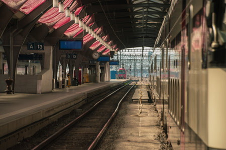 Empty streets. Quarantine. Closed stores. Missing tourists. Taken in Zurich/Switzerland, April 2. 2020のeditorial素材