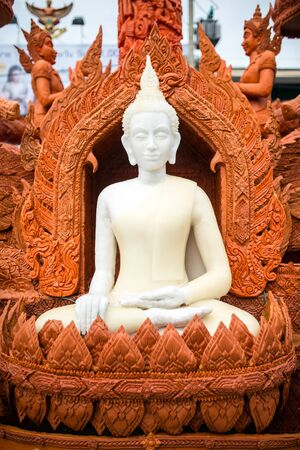 Statue at Thai candle festivalの写真素材