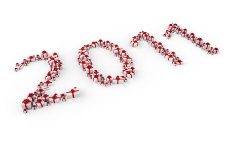 New Year 2011 is full of giftsの写真素材