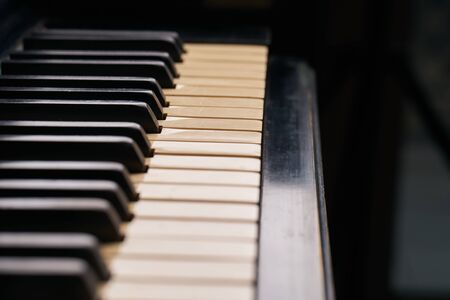 Vintage old piano, close upの写真素材