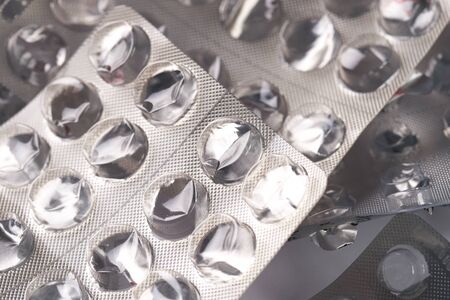 Used empty blister packsの写真素材