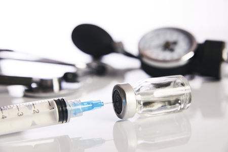 Medical equipment isolated on whiteの写真素材