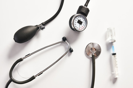 Medical equipment isolated on whiteの写真素材