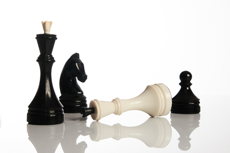 Chess game isolated on white backgroundの写真素材