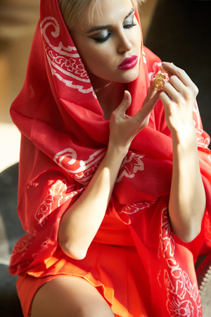 Sensual beautiful blonde womanの写真素材