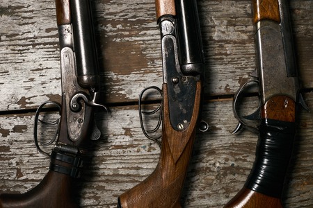 ollection of hunting riflesの写真素材