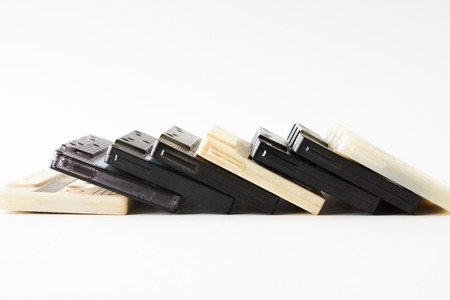 Vintage audio cassette tapeの写真素材