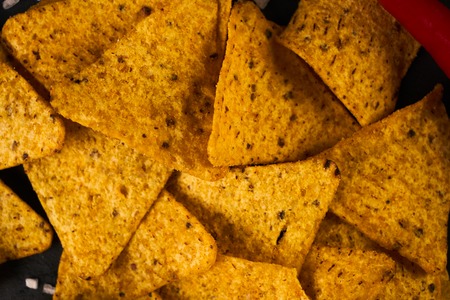 Corn chips or Mexican nachos
