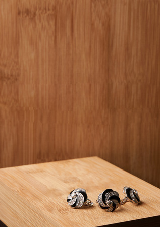 Diamond ring and earrings. Luxury female jewelryの写真素材