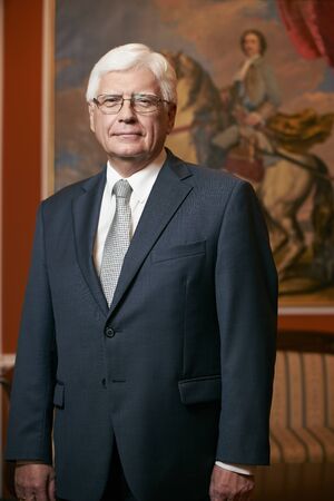 Azerbaijan, Baku - October 08, 2018: Ambassador Mikhail Nikolaevich Bocharnikov portrait. Ambassador of Russia to Azerbaijan Mr. Mikhail Nikolaevich Bocharnikovのeditorial素材