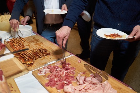 Catering wedding buffet food table.の写真素材