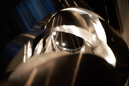 Abstract glowing light bulbs background chandelier, close-up.の写真素材