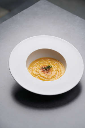 Fried cheese balls with nuts and spices. Snack cheese balls serving on decorative tray. Luxury restaurant food tableの写真素材