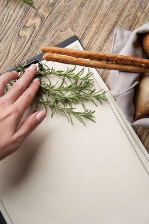 Strawberry cake with fresh strawberries on white plate. Luxury restaurant dessertの写真素材