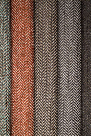 Colorful textile samples. Fabric texture background. Textile Palette collection, close-upの写真素材