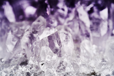 Macro shot of a piece of ice with shallow depth of fieldの写真素材