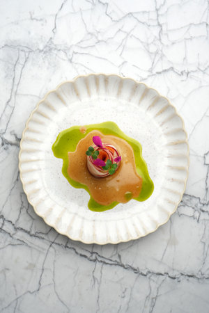 Sliced radish in shape of flower served on plate