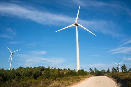 Windmill in Portugal on a sunny Day