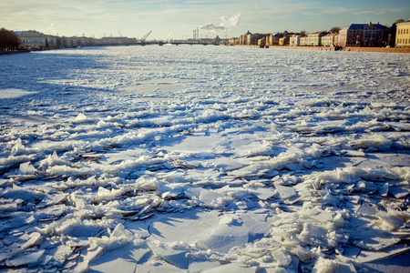 Russia, Saint-Petersburg. View of the daylight cityの写真素材