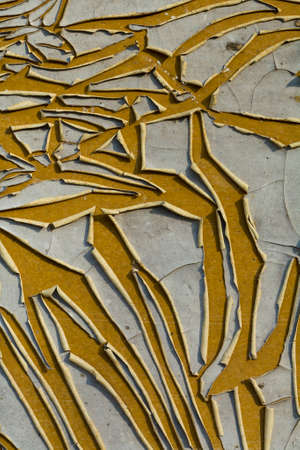 Falling paint on a metal surfaceの写真素材