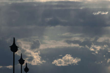 time clouds over the sky