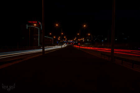 night traffic in the cityの写真素材