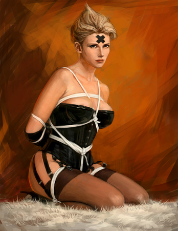 Related Sexy girl in latex and stockings. Picture of a hot girl for a poster and wallpaper. Defects of adults, Bondage, BDSM. Fetish games for adults in the brothel of Amsterdam.のeditorial素材