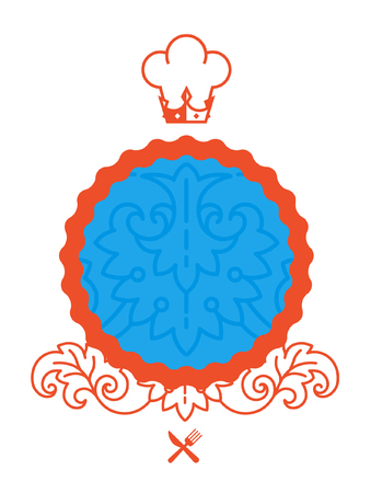 Beautiful designer layout. Vector ornament in a flat style. Decorative elements for the site and corporate.のイラスト素材