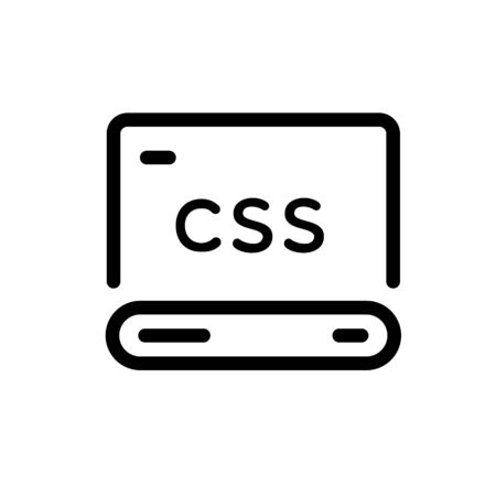 Icon of coding, programming. Site layout. Vector icons on a white background. Trendy linear icon. Icon for website and print. emblem, symbol. Interface element.のイラスト素材