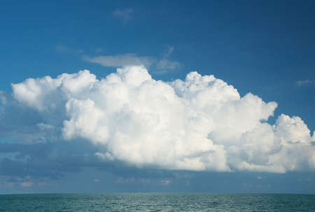 Big cloud above the seaの写真素材