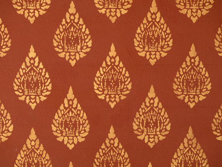 Ancient Thai pattern on ceiling temple, Thailand
