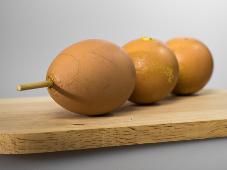 Food on stick-Grilled Eggsの写真素材