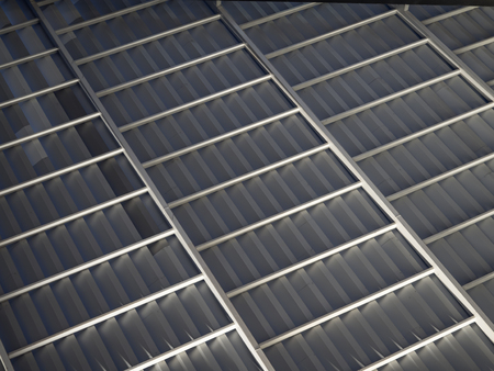 inside of Metal louver sheet facade detailの写真素材