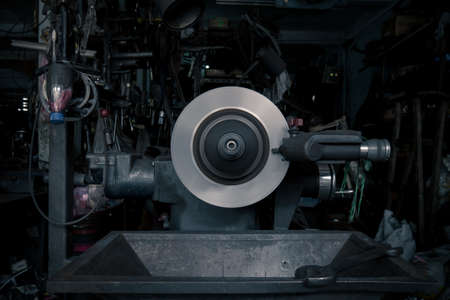 Sharpening Wheel in Factoryの写真素材