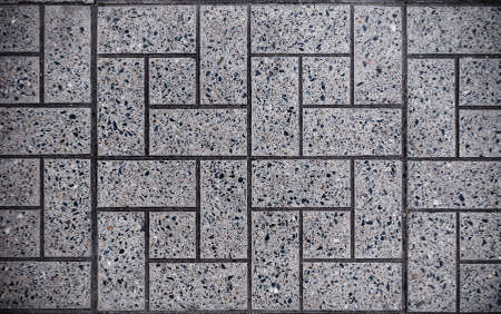 Gray Square Paved with Small Square Corners and Gray Rectangles. Seamless Tileable Texture.の写真素材