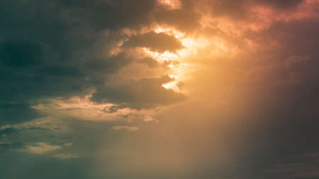 Colorful cloudy sky background, twilight and cloudy sky backgroundの写真素材