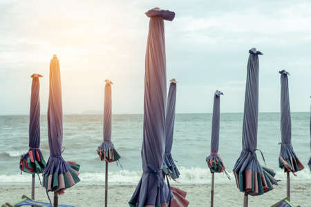 umbrella on the beachの写真素材