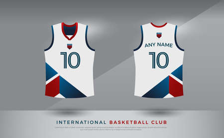 basketball t-shirt design uniform set of kit. volleyball jersey template.のイラスト素材