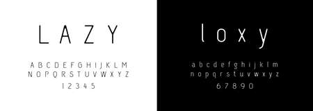 fashion modern alphabet. Typography font uppercase, lowercase and numbers. vector illustratorのイラスト素材