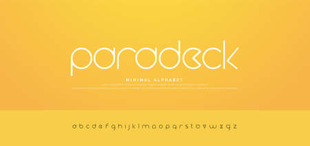 Minimal modern urban alphabet fonts. Typography simple round thin line font uppercase. vector illustrationのイラスト素材