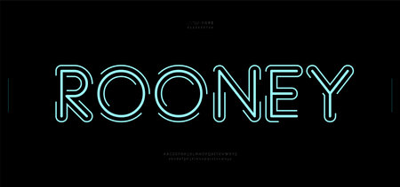 Abstract minimal modern alphabet fonts. Typography minimal urban digital neon electric future creative  font. vector illustrationのイラスト素材