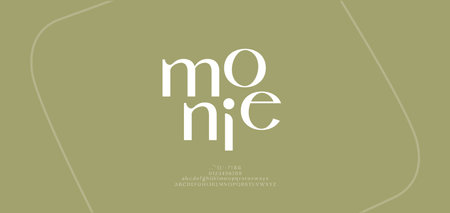 Minimal alphabet letters font logo. Typography luxury elegant  classic lettering fonts decorative abstract urban brand logos. vector illustrationのイラスト素材