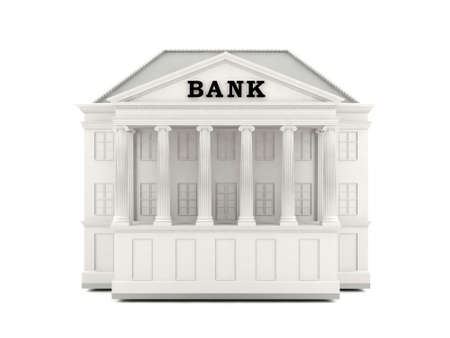 White bank buildingの写真素材