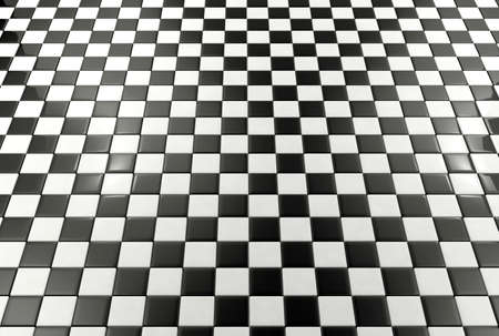 Black and white tiles backgroundの写真素材