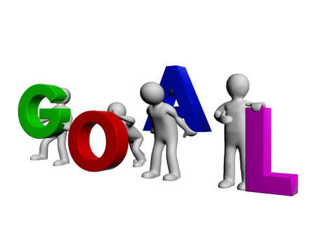 People carry alphabet lettersの写真素材