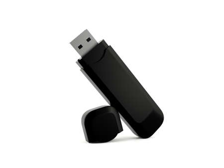 USB flash drive isolated on white background
