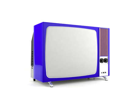Vintage old television isolatedの写真素材