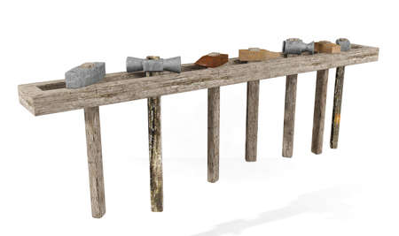 Hammer set isolated on white background